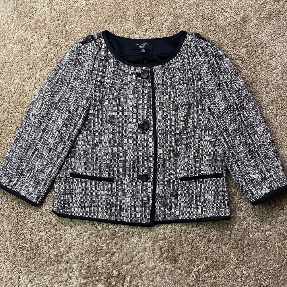 Talbots Tweed Blazer 8P